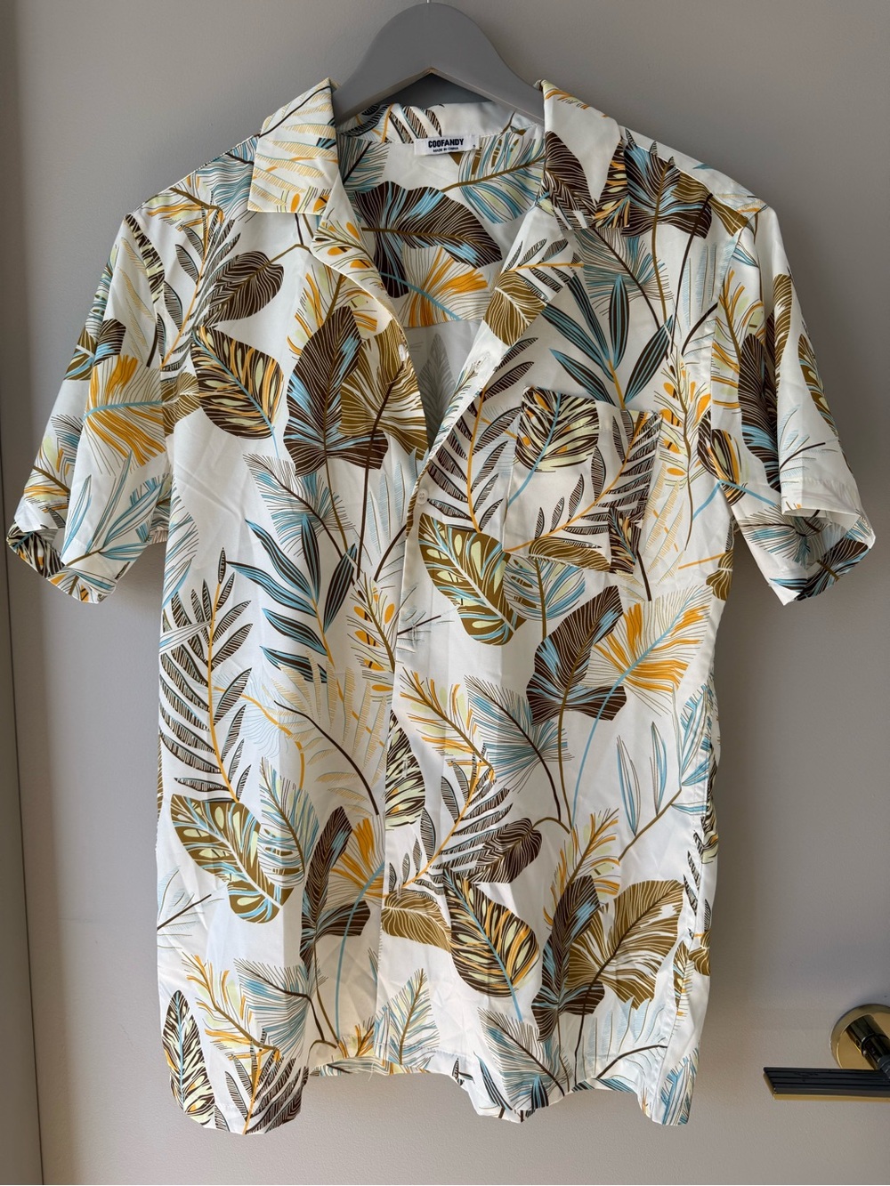 Coofandy Mens Tropical Button Down Shirt